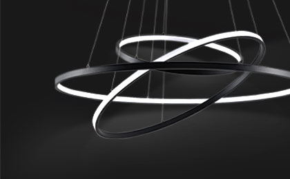 Stylové osvětlení pro moderní interiér Černé lampy